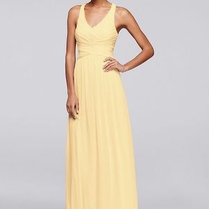 Canary Yellow David’s Bridal Long Bridesmaid Dress
